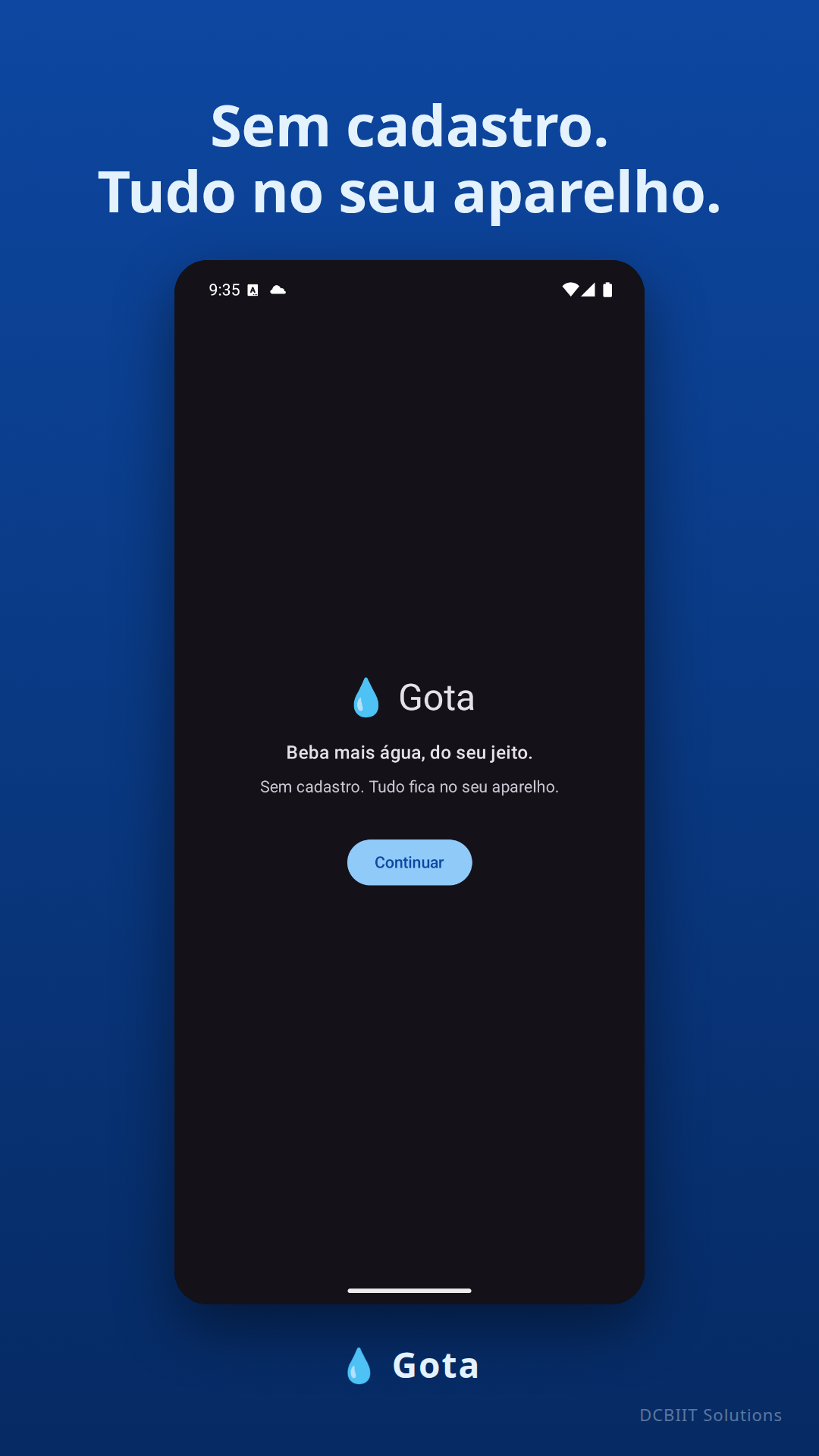 Capturas de tela do Gota mostrando o anel de progresso, o histórico e as configurações de meta — Privacy screen